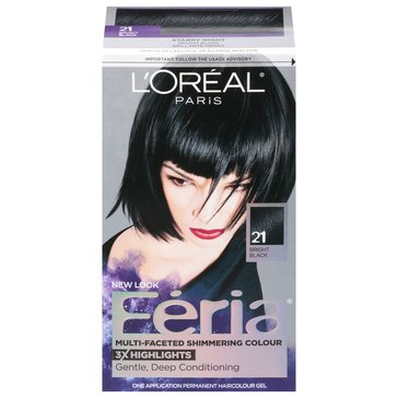 L'Oreal Paris Feria Permanent Hair Color 21 Bright Black