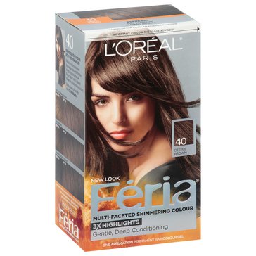 L'Oreal Paris Feria Permanent Hair Color 40 Deeply Brown