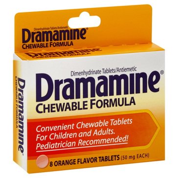 Dramamine Chewable Orange Tablets, 8-count