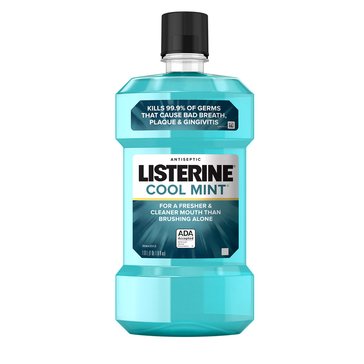 Listerine Antiseptic Cool Mint Mouthwash, 1 Liter