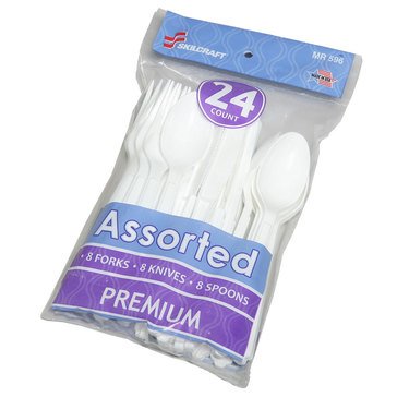 Skilcraft Premium Assorted Cutlery 24ct
