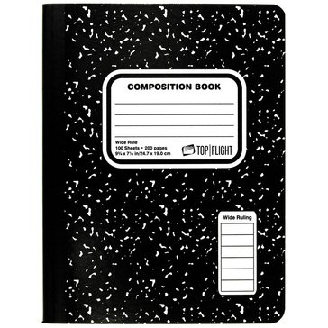 Top Flight Wide Ruled 100 Sheet Composition Book