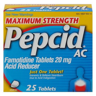 Pepcid Max Strength Acid Relief Tablets, 25-count