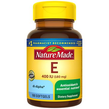 Nature Made 180mg Vitamin E Softgels, 100-count