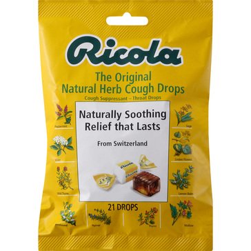 Ricola Original Natural Herb Cough & Sore Throat Drops, 21-count