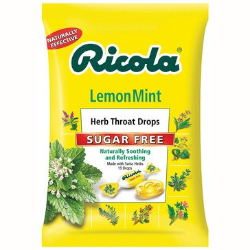 Ricola Sugar Free Lemon Mint Herb Cough & Sore Throat Drops, 19-count