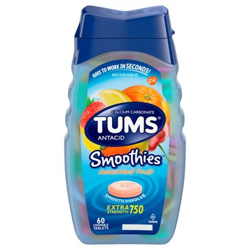 Tums Assorted Fruit Smoothies, 60-count