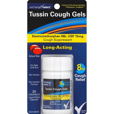 Exchange Select Tussin Cough Relief Liqui-Gels, 20-count