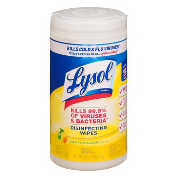 Lysol Lemon and Lime Scent 5-in-1 Disinfecting Wipes