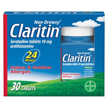 Claritin 24 Hour Non-Drowsy Allergy Relief Tablets, 30-count