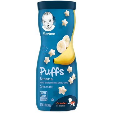 Gerber Banana Cereal Puffs, 1.48oz