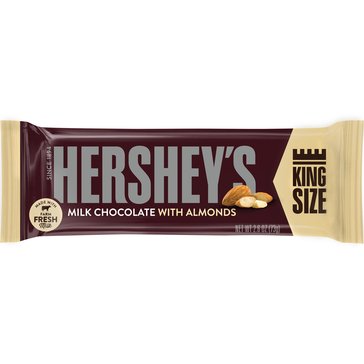 Hershey's King Size Milk Chocolate with Almonds Candy Bar