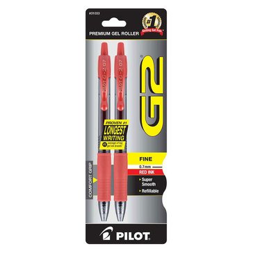 Pilot G-2 Fine Black Ink Gel Pens, 2-count