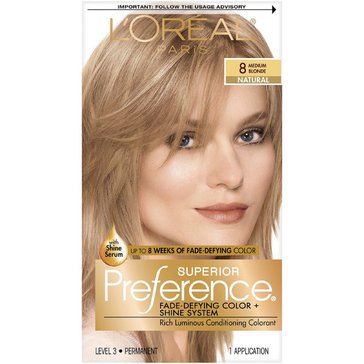 L'Oreal Paris Superior Preference Permanent Hair Color 8 Medium Blonde