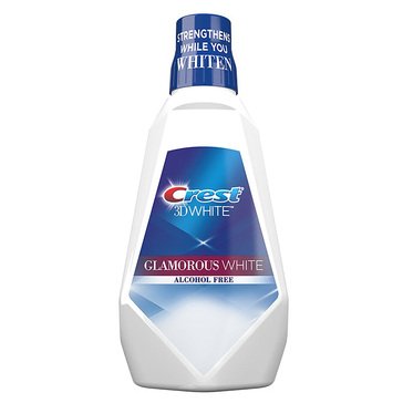 Crest 3D White Glamourous Alcohol Free Actic Mint Whitening Mouthwash, 32 fl oz