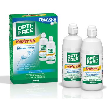 Alcon Opti-Free Replenish Multi-Purpose Disinfecting 2-Pack Solution, 20 fl oz