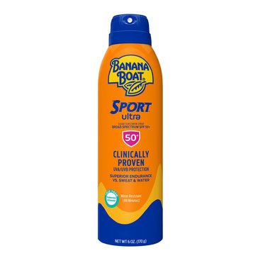 Banana Boat Ultra Mist Sport Performance Clear Sunscreen SPF50, 6oz