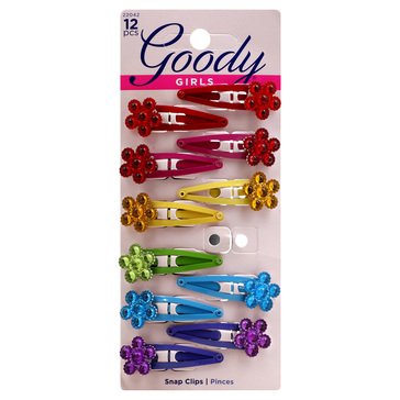 Goody Girls Snap Clips Floral 12-Count