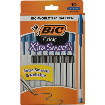 Bic Cristal Ball Pen, Blue 10-Pack