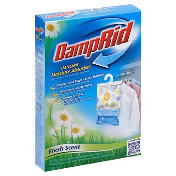 DampRid Fresh Scent Hanging Moisture Absorber Bag, Fresh Powder