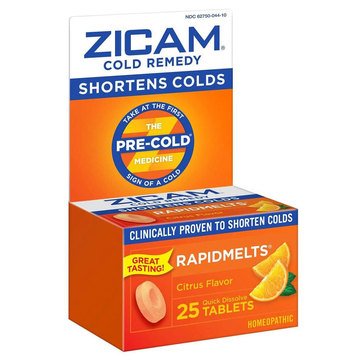 Zicam Cold Remedy Rapidmelts Citrus Tablets, 25-count