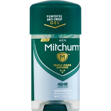 Mitchum Men's Unscented Deodorant Gel 2.25oz