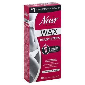 Nair Wax Ready Strips for Body 40-Count