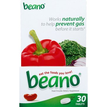 Beano Tablets for Gas Prevention and Relief, 30-count