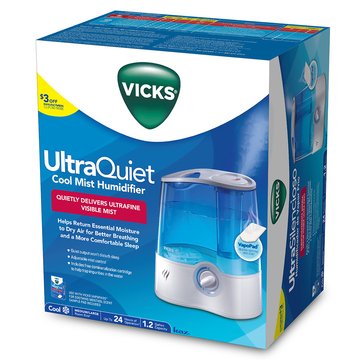 Vicks 1.2 Gallon Ultrasonic Ultra Quiet Cool Mist Humidifier