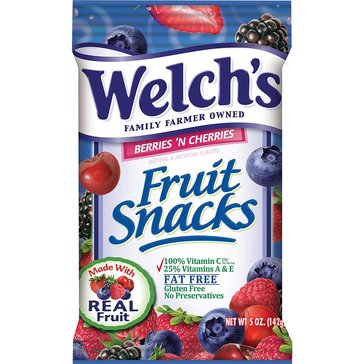 Welch's Berries 'n Cherries Fruit Snacks, 5oz