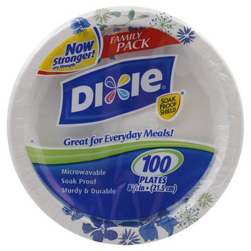 Dixie Value Pack Printed Paper Plates 8.5