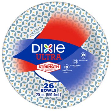 Dixie Ultra 20oz Paper Bowls, 26-Count