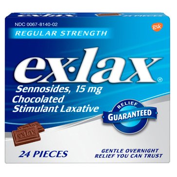 ex-Lax Chocolate Stimulant Regular Strength Laxative, 24-count