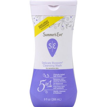 Summer's Eve Delicate Bloom Sensitive Skin Feminine Wash, 9 fl oz