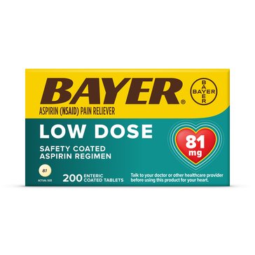 Bayer Low Dose Tablets 81mg, 200ct