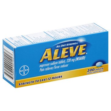 Aleve Pain Relief and Fever Reducer Caplets, 200-count