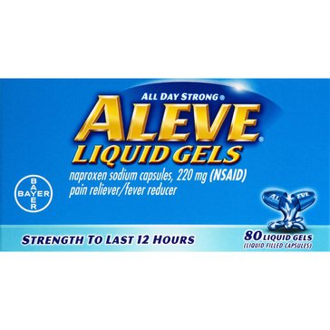 Aleve Pain Relief & Fever Reducer Liqui-Gels, 80-count