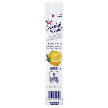 Crystal Light On the Go Lemonade Drink Mix, .17oz