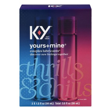 K-Y Yours and Mine Couples Personal Lubricants, 3 fl oz
