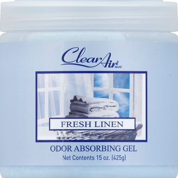 Clear Air Solid Gel Odor Absorber, Fresh Linen