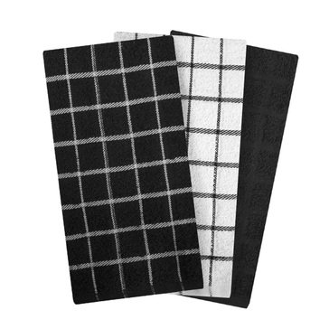 Harbor Home 3pk Checkered Kitchen Towel