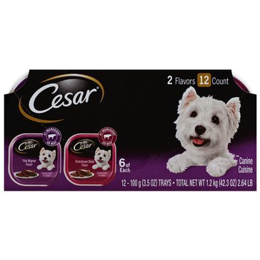 Ceasar Filet Mignon Dog Food, 3.5 oz 12 pack