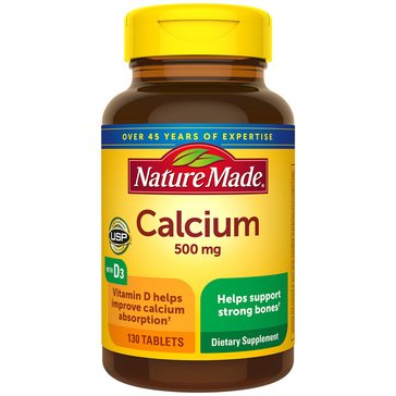 Nature Made 500mg Calcium Tablets, 130-count