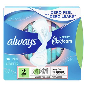 Always Infinity Super Pads With Wings, 16-count