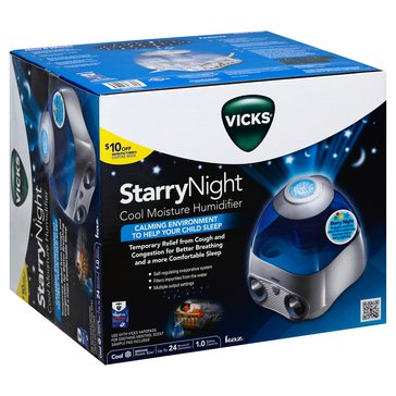 Vicks Starry Night Cool Moisture Humidfier, 1.0 gallon