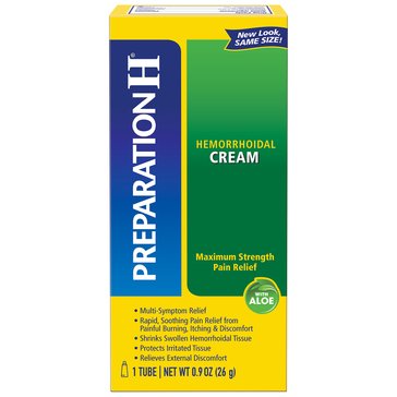 Preparation H Maximum Strength Hemorrhoid Cream With Aloe, 0.9oz