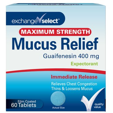 Exchange Select  Mucus Relief Chest Congestion Expectorant, 60-count