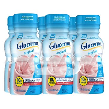 Glucerna Shake Strawberry Cream, 8oz, 6-Pack