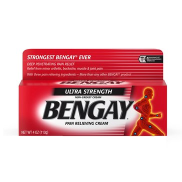 Bengay Pain Relieving Ultra Strength Non-Greasy Cream, 4oz