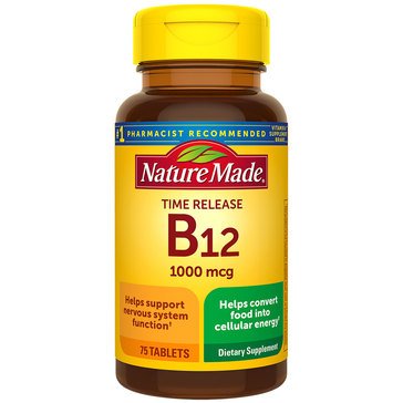 Nature Made 1000mcg Time Released Vitamin B-12 Tablets, 75-count